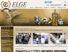 Tablet Screenshot of elgeprecision.com